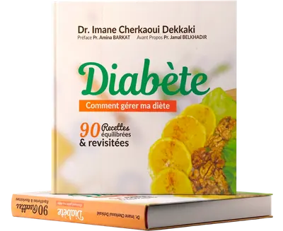 Couverture du livre de recettes diabétiques du Dr Imane Cherkaoui Dekkaki